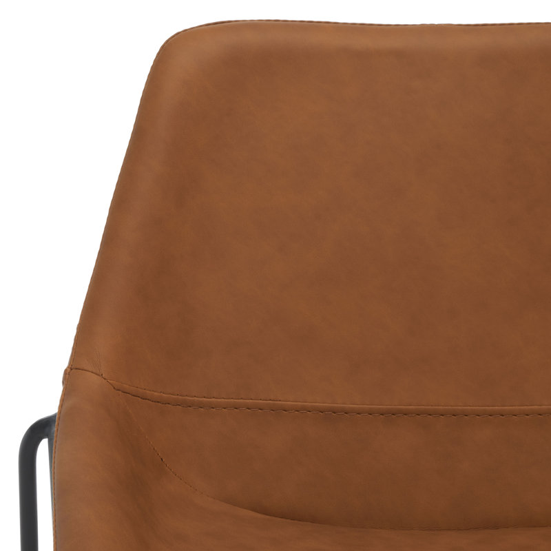 Tabouret de comptoir 27 po Chaliah, Brun, Noir