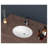 Hewei 16'' White Ceramic Oval Bathroom Sink with Overflow