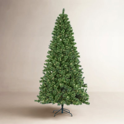 Cashmere Flocked 9' Pre-Lit Pine Christmas Tree