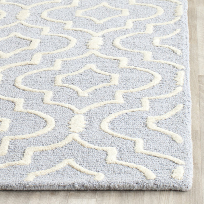 Sol Geometric Wool Hand Woven Area Rug, Rectangle 61 x 91 cm