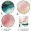 Géode abstraite marbre rose et vert II - décoration murale abstraite en marbre en métal-87839286