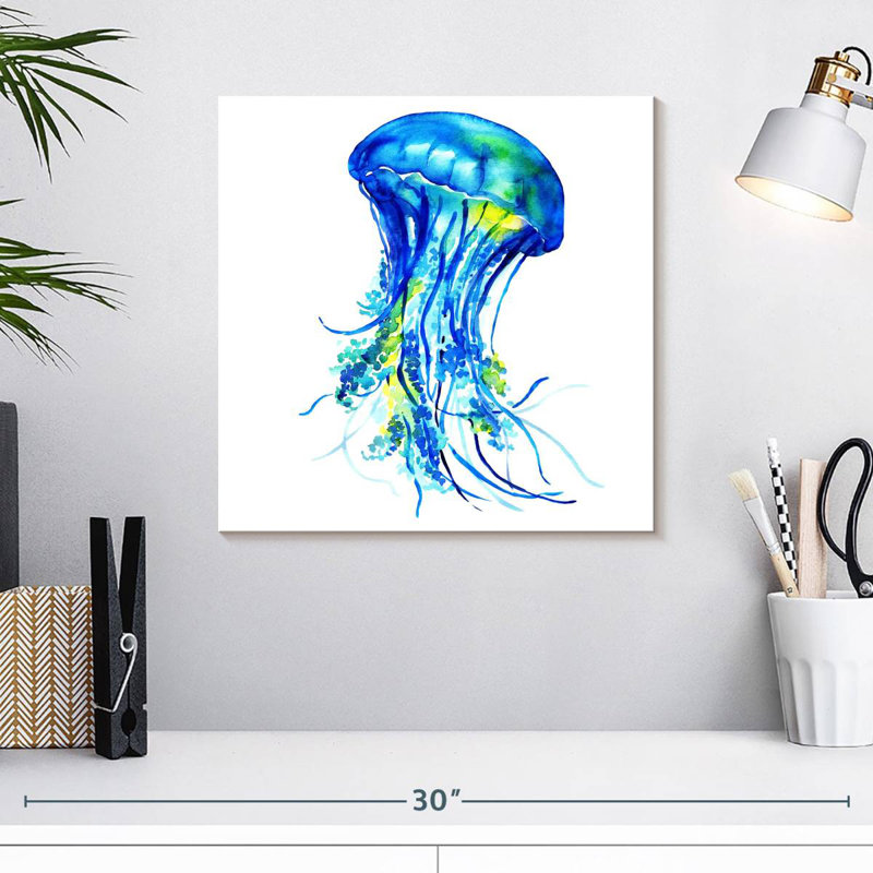 Crowle Blue Jellyfish, H 16 po x l 16 po
