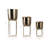 Metal Iron Planter Set With Textured Hammered Design And Modern Geometric Stands, Decorative Accent For Indoor Or Outdoor Display, Set Of 3-1083056145