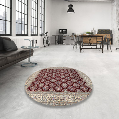 Tapis oriental en laine / polyester beige Douthit