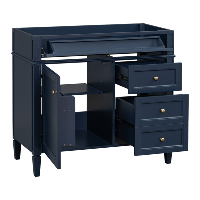 36'' Bathroom Vanity Without Top Sink, Blue