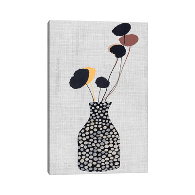 Decorated Vase With Plant II by Melissa Wang - Wrapped Canvas Print