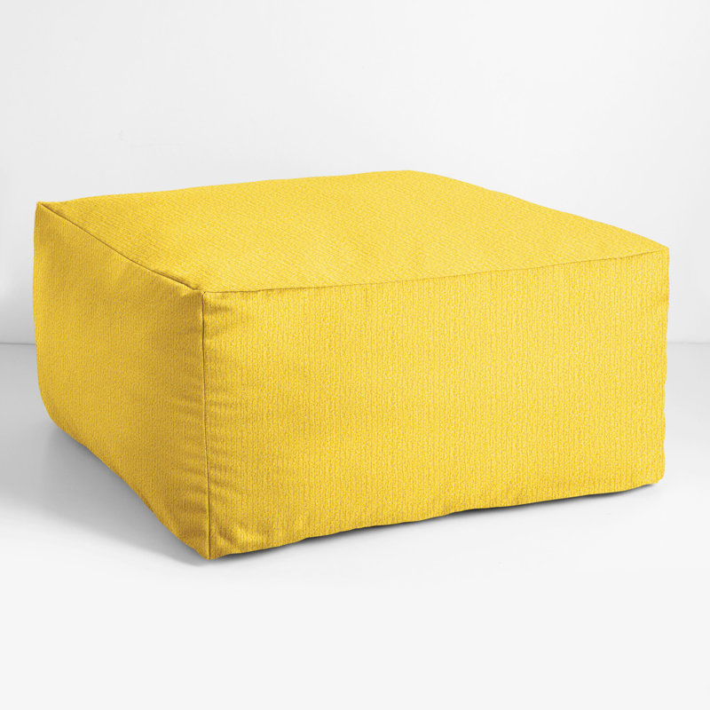 Repose-pieds d'extérieur rembourré avec coussin Sunbrella®, Jaune
