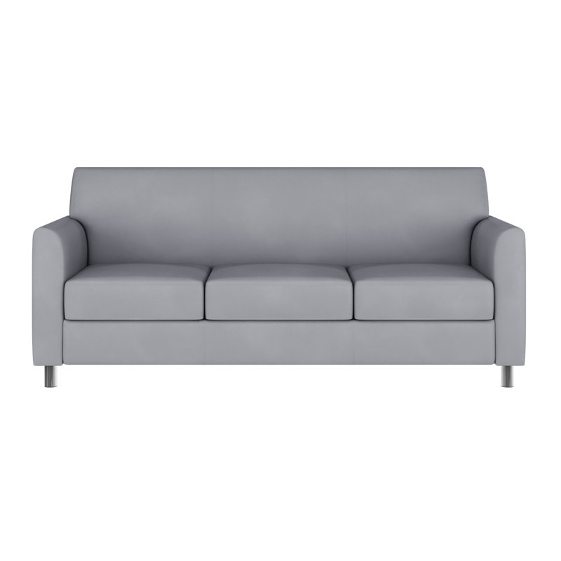 Canapé LeatherSoft Statice Series, Gris, Chrome chrome
