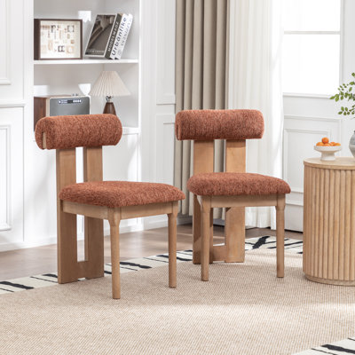 Chaise rembourrée en bois massif Morral