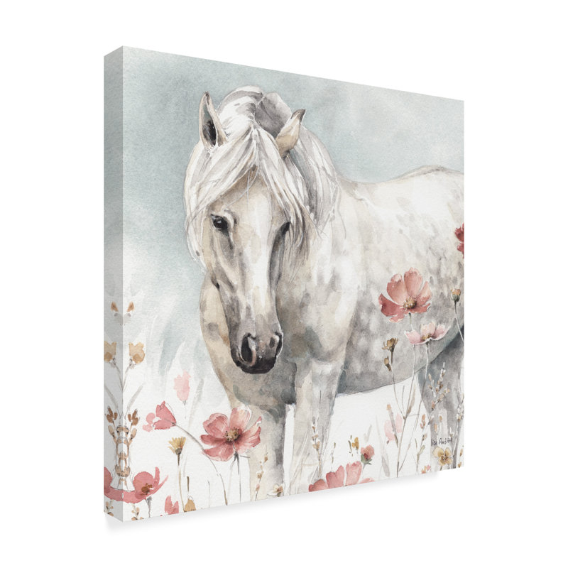 Chevaux sauvages V - reproduction d'art sur toile tendue, H 30 po x l 30 po x P 1,5 po