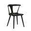De 2 chaises de salle à manger en bois massif noir avec une saveur rustique rétro, des sièges ergonomiques, une installation simple pour les espaces de la maison-324789403