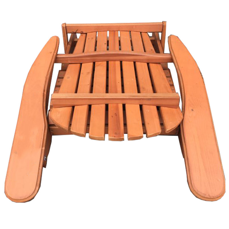 Chaise Adirondack pliante en bois massif Philbrick, Noyer