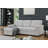 Jardin 84"W Light Gray Linen Reversible Sleeper Sectional Sofa With Storage Chaise-1549050785