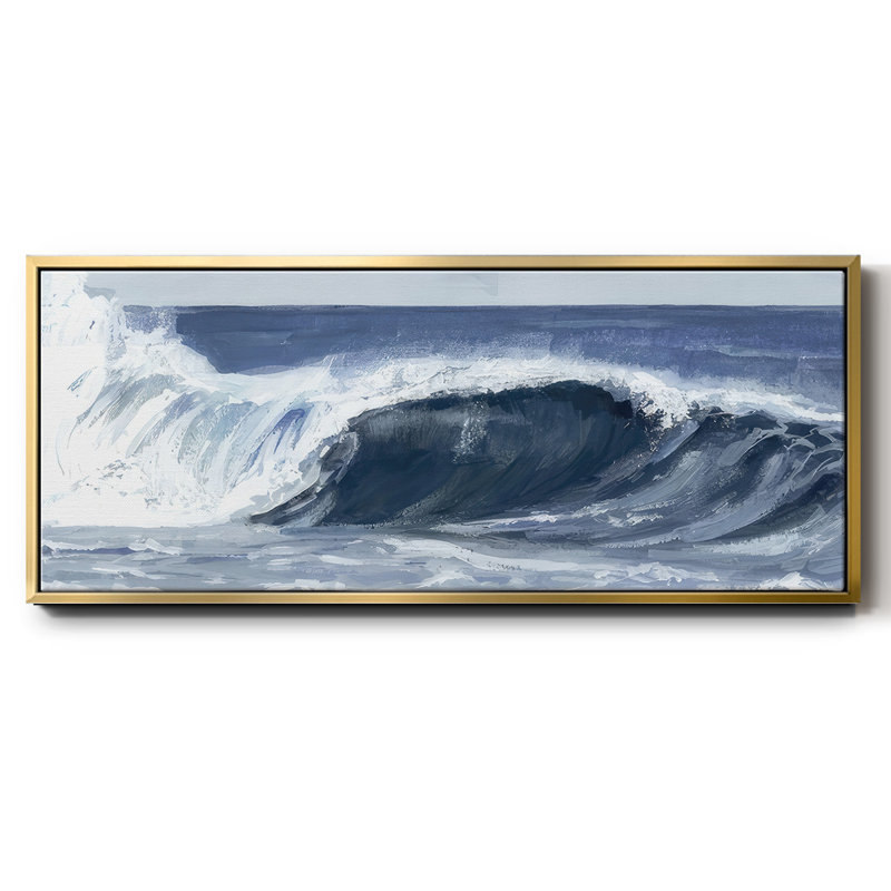 Surf Spray II- Framed Canvas, 24" H x 60" W