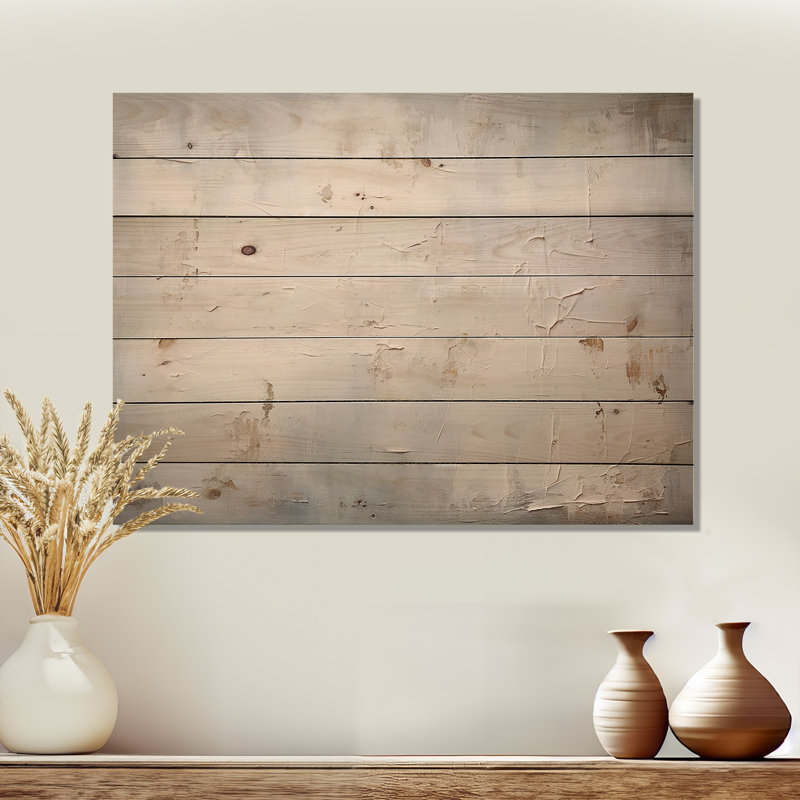 Toile abstraite abstraite «Minimalisme», art mural sur bois de pin naturel, H 10 po x l 20 po