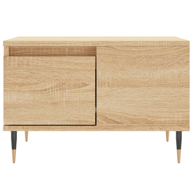 Cressey Four Leg Coffee Table with Storage, Sonoma Oak