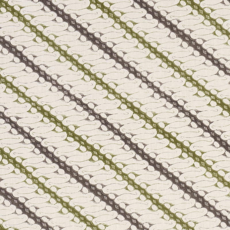 Schumacher X Rita Konig Ronnie Fabric, Green