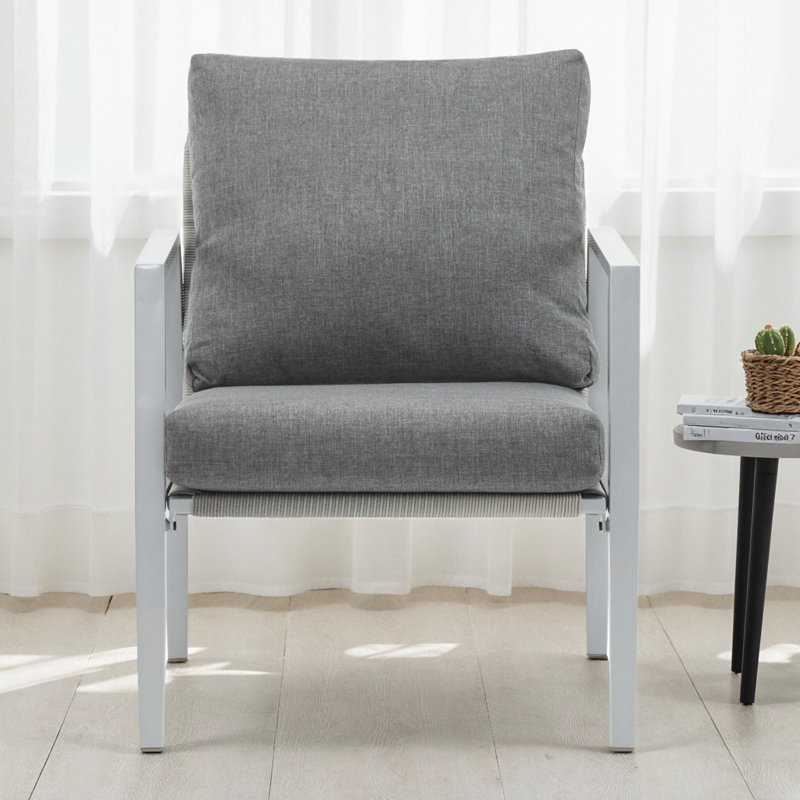 Méridienne Modern, Gris, argent et blanc
