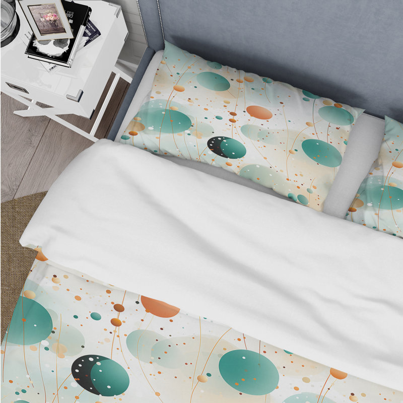 Ensemble de housse de couette à pois Ethereal Whispers Polka Dots Pattern II, Housse de couette pour très grand lit et 2 très