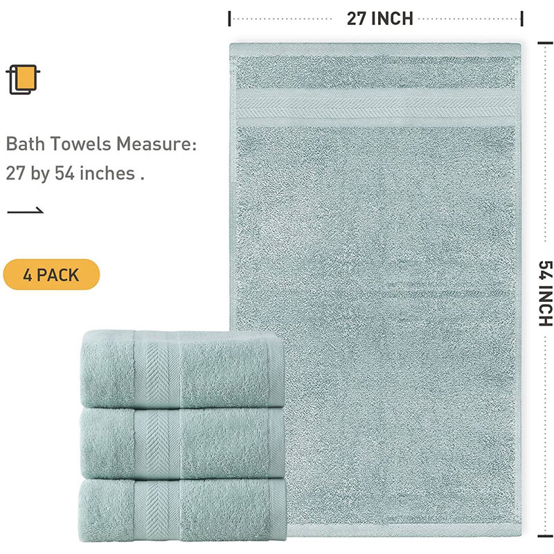 Nuneaton Cotton Blend Bath Towel, Green