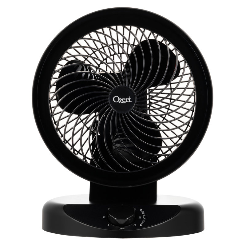 Ozeri Brezza 360 10" Oscillating Table Fan, Black