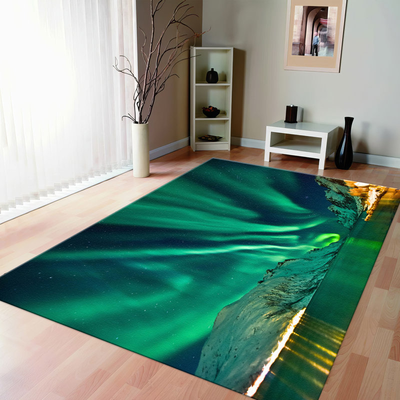 Soft Non Woven Printed Rug with Intricate Botanical and Geometric Design Elements for a Sophisticated Home Decor Touch