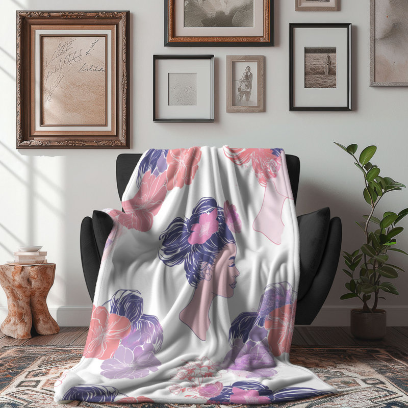 Doux rosé - couverture Sherpa de qualité supérieure 1 pièce, L 50 po x L 60 po