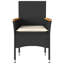  Chaise de jardin noire, blanc crème