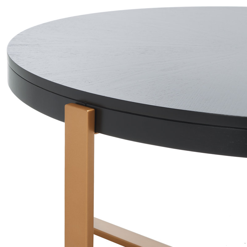 Metoyer Single Coffee Table, Black/Gold