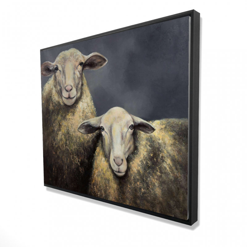 Deux moutons, reproduction sur toile