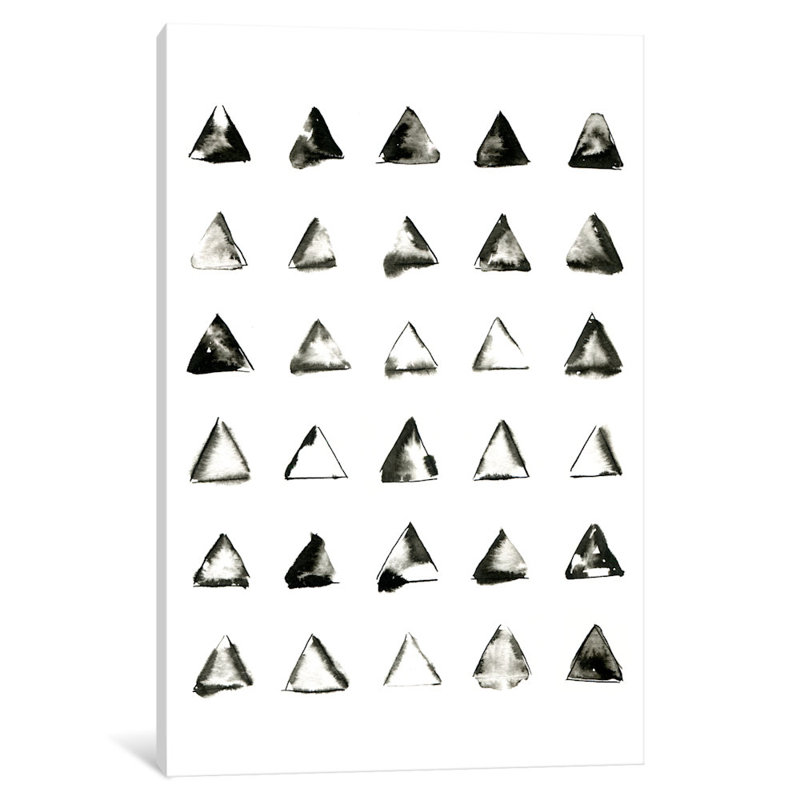 « triangles », reproduction d’art sur toile, H 40 po x l 26 po x P 1,5 po