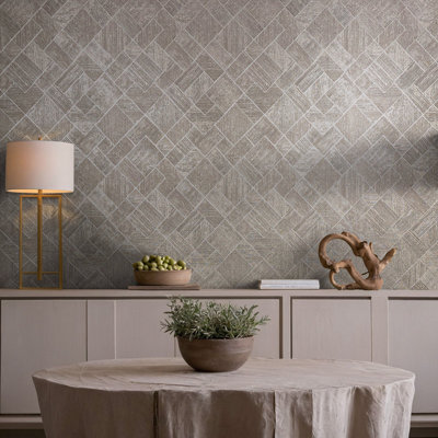 Galerie Odyssey Wood Mosaic Design Wallpaper