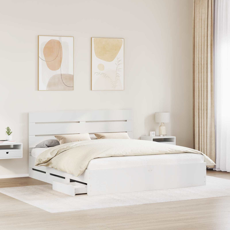 Bed, White, Super King (6')