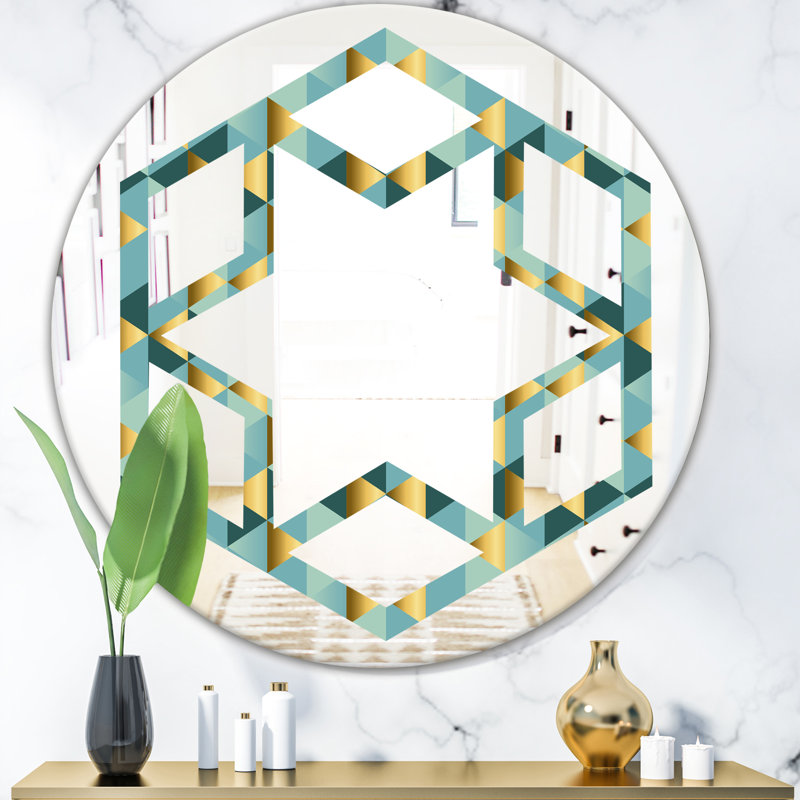 Miroir mural hexagonal star dynamics v, 23,6 po x 23,6 po