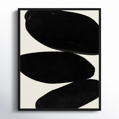 Beige And Black Abstract Modern by Oliver Gal
