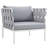 Modway Harmony 5 Piece Outdoor Patio Aluminum Sectional Sofa Set-1461884082
