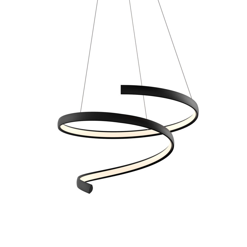 Hadel 1 - Light Matte Black LED Kitchen Island Pendant