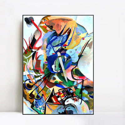 Encadré sur toile, estampe numérique, série Art # 25 par Wassily Kandinsky Wall Art Living Office Home Decorations