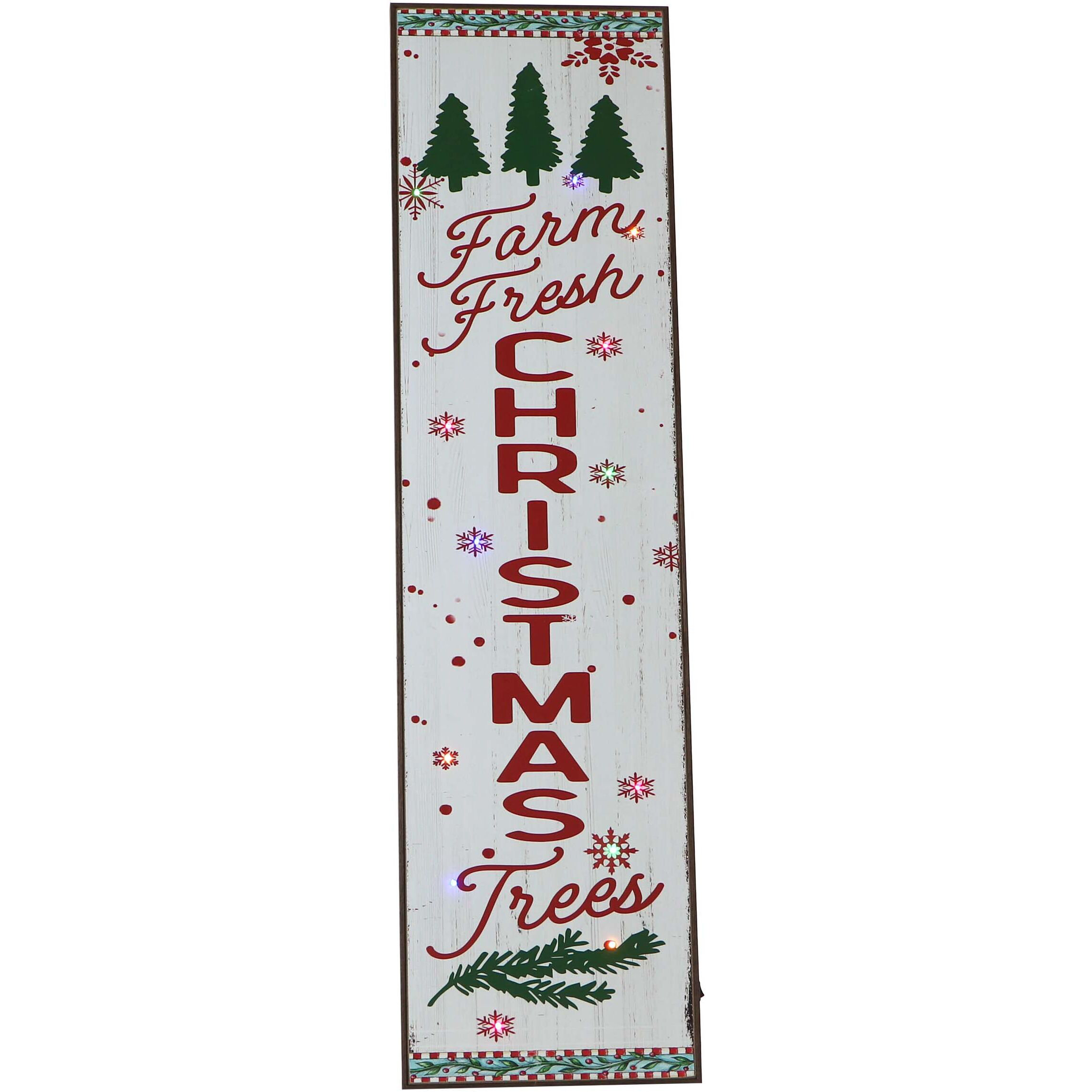 Fraser Hill Farm Farm Fresh Christmas Trees Porch Leaner Sign | Wayfair