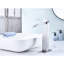 Matte Black Single Handle Waterfall Spout Bathroom Faucet With Pop - Up Drain, Stainless Steel, Stable Water Flow, Quick Installation For Sinks Without Overflow-125170458
