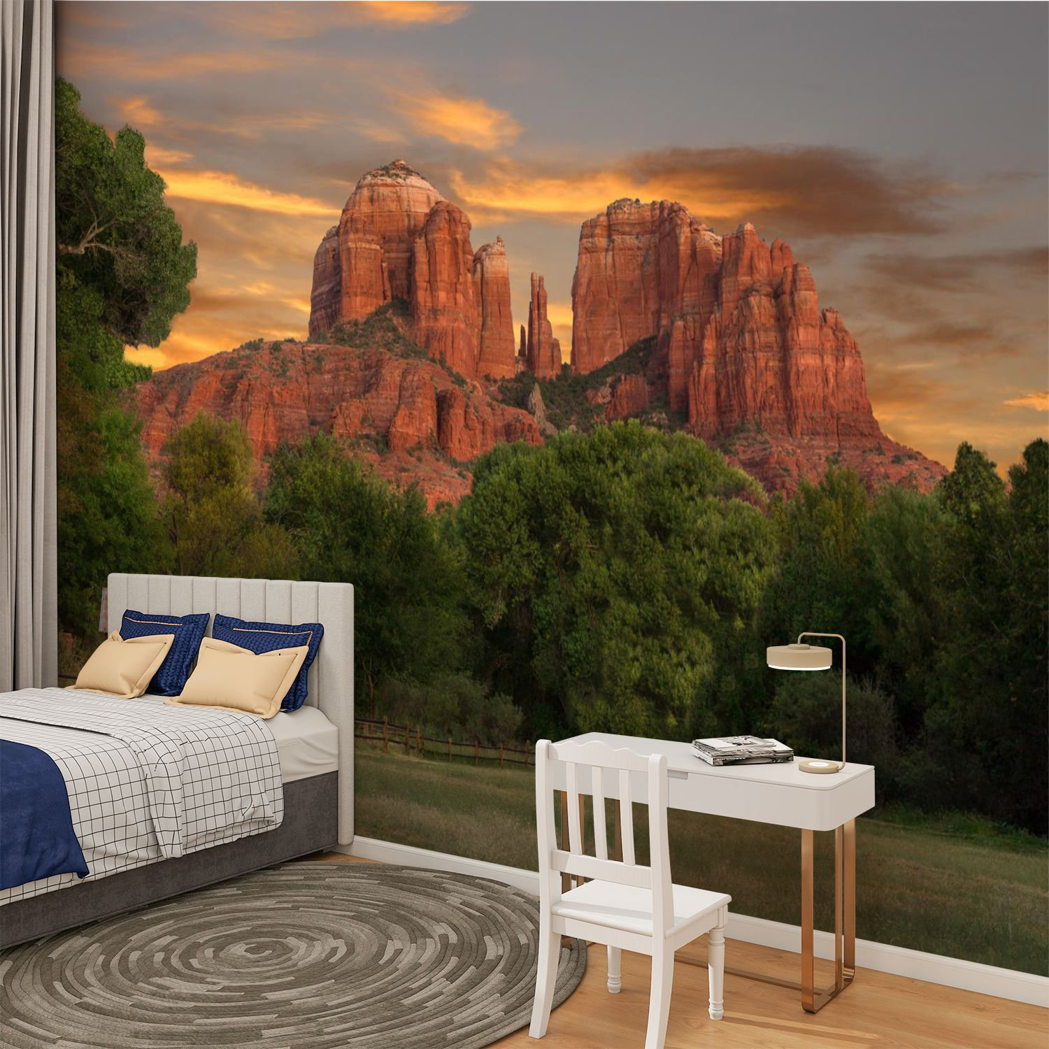 Loon Peak® Peel and Stick Canvas Wallpaper Wall Mural Southwest Arizona ...