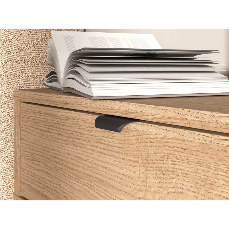 Solid Wood Bedside Table, Beige
