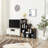 Altamonte 12-Cube Narrow Black Bookcase, Small Storage Cabinet with Open Shelves, Bookcase Set of 3-1268393568