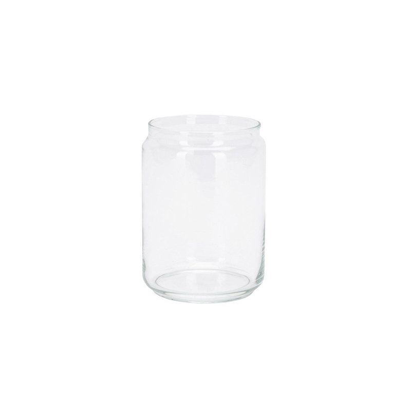 Black Glass Contemporary Airtight Kitchen Jar, 700ml