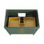 Ensemble de meuble-lavabo autoportant vert 36 po entièrement assemblé avec structure en bois massif et plateau en marbre d'ingénierie-666077360