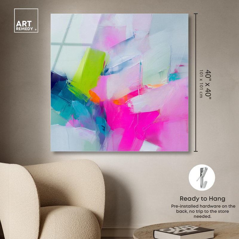 Décoration murale pastel Neon Cloudscape II par Art Remedy, H 40 po x l 40 po