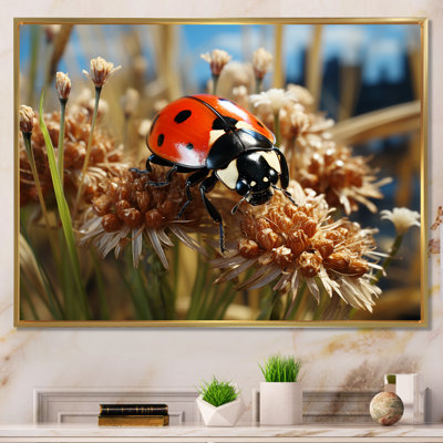 Adventurous Red Ladybug I - Ladybugwall Art