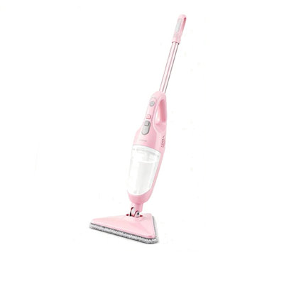 WHALL Steam Mop Cleaner with Detachable Handheld Steamer, 5-in-1 Multi Accessories, Washable Microfiber Pads, 450ml Tank, 3 Adjustable Levels