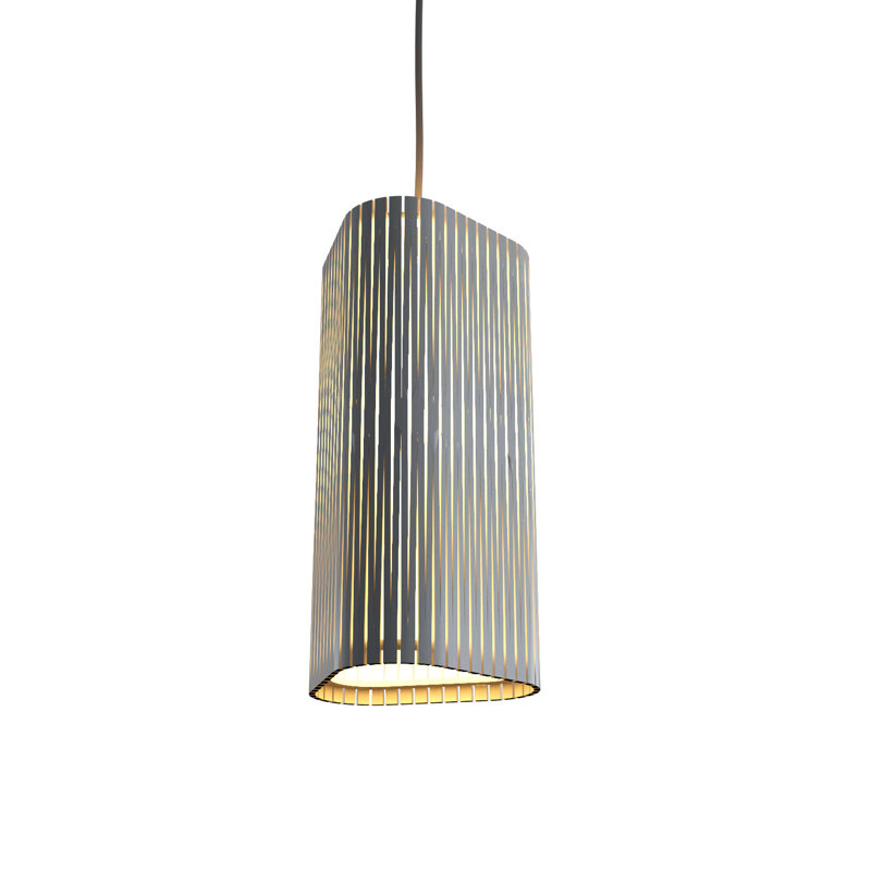 Living Hinges 1 - Light Pendant, 7.87" H x 6.3" W x 6.3" D, Organic White