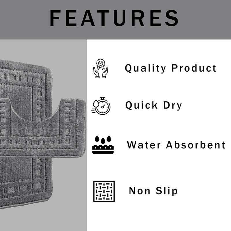 Bath Mat, Dark Grey